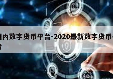 国内数字货币平台-2020最新数字货币平台